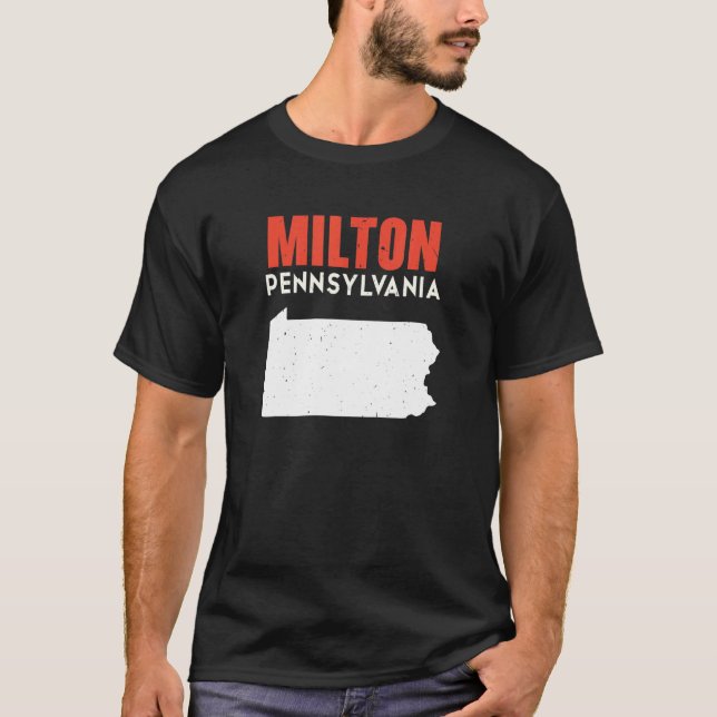Milton Pennsylvania USA State America Travel T Shirt (Framsida)