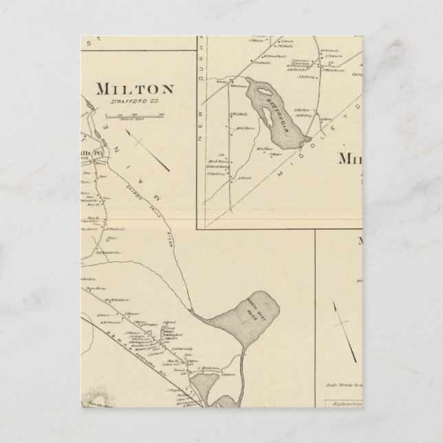 Milton, Strafford Co Vykort (Framsida)