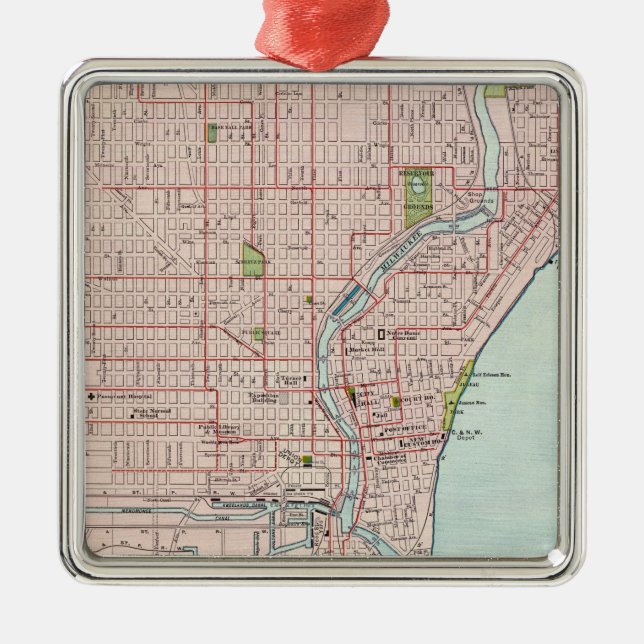 Milwaukee 2 julgransprydnad metall (Framsidan)