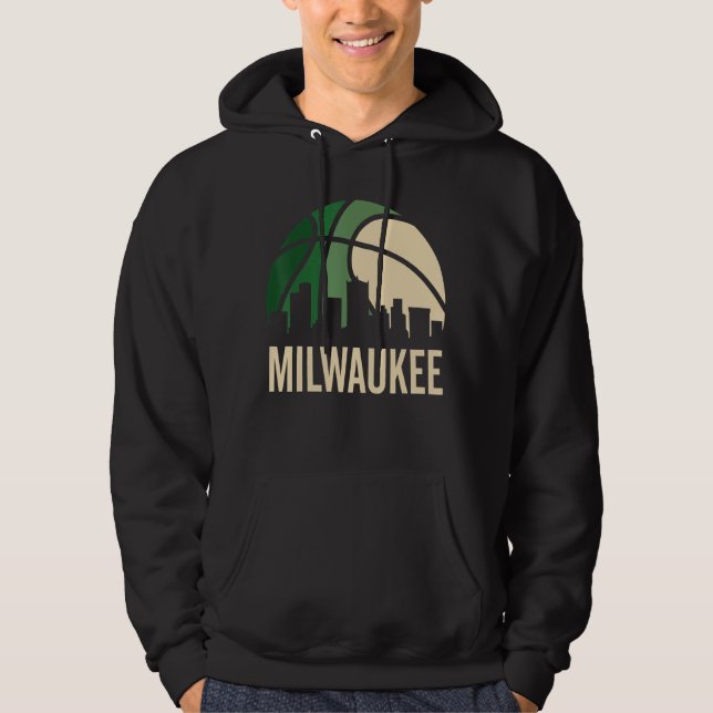 Milwaukee Basketball B-Boll City Retro City Sunset Hoodie (Framsida)