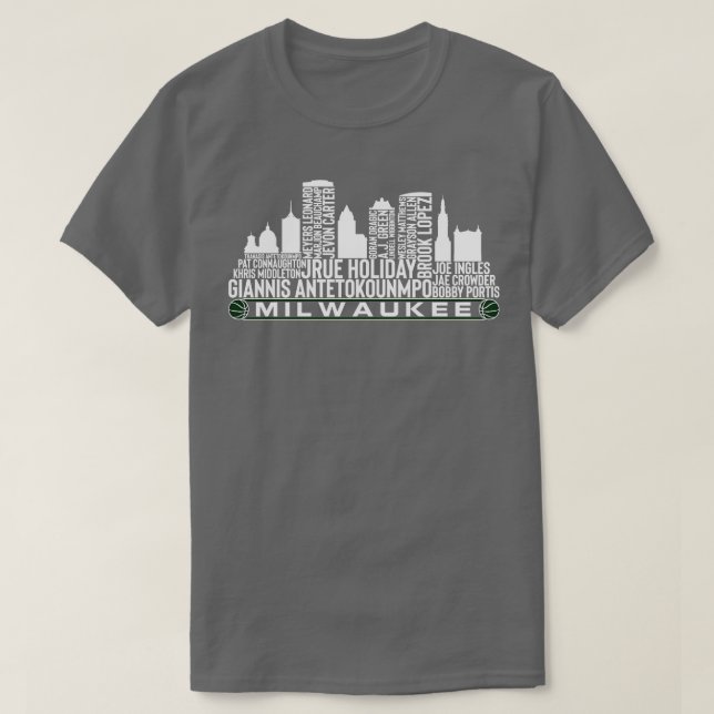 Milwaukee Basketball Team 23 Spelare Roster Milwau T Shirt (Design framsida)