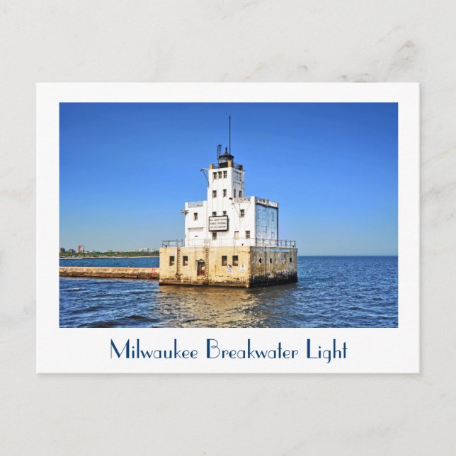 Milwaukee Breakwater Lighthouse Vykort (Framsida)