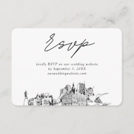 Milwaukee Bröllop minimalistisk OSA i sketch Tilläggskort