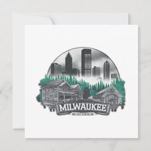Milwaukee City Wisconsin USA Inbjudningar