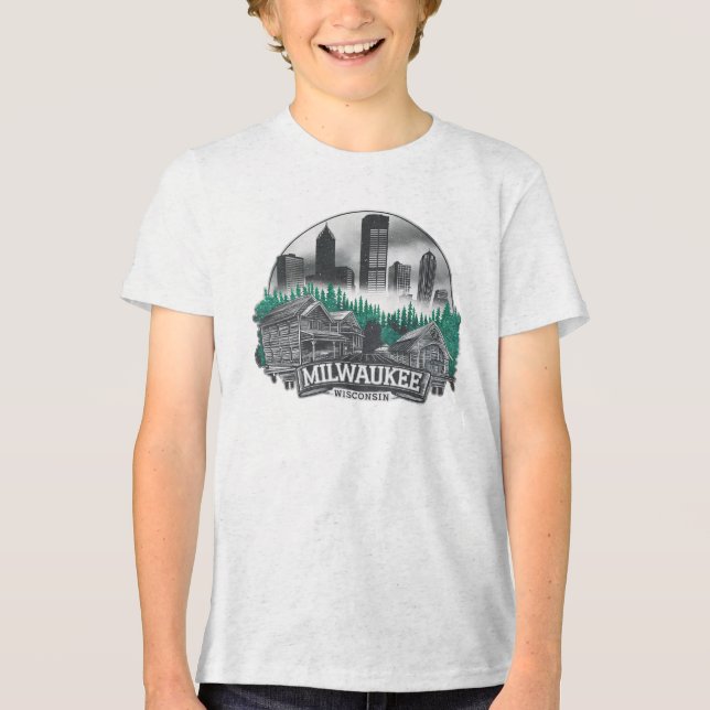 Milwaukee City Wisconsin USA T Shirt (Framsida)
