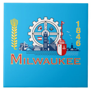 Milwaukee flagga kakelplatta