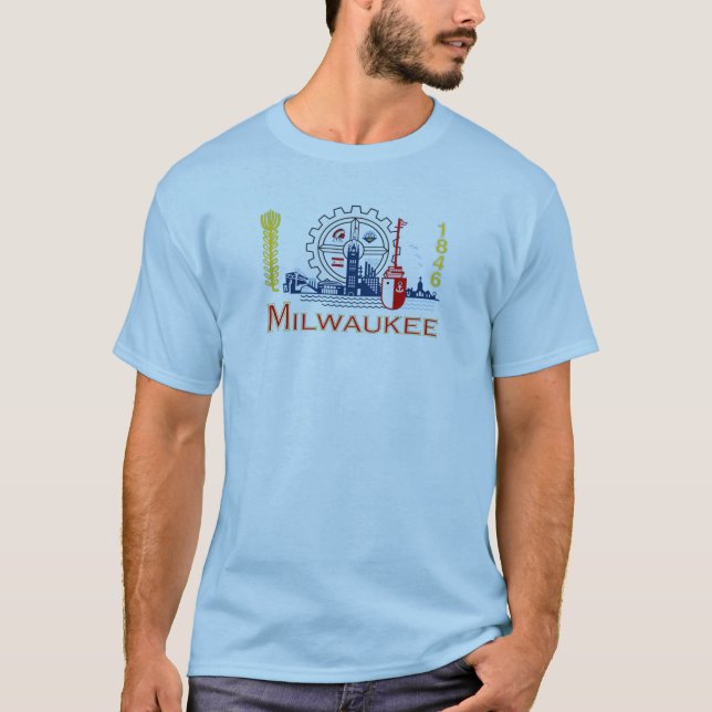 Milwaukee flagga t shirt (Framsida)