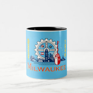 Milwaukee flagga Två-Tonad mugg