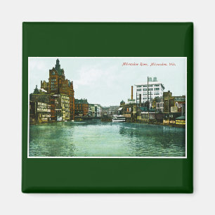 Milwaukee flod, Milwaukee, Wisconsin Magnet