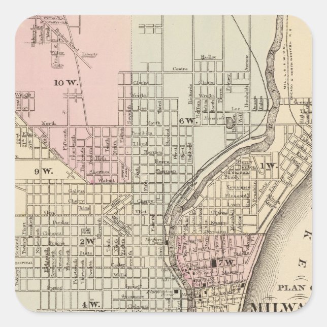 Milwaukee Fyrkantigt Klistermärke (Framsida)