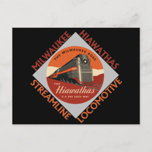 Milwaukee Hiawatha Railroad Vykort