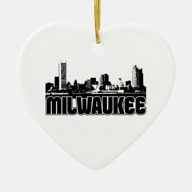 Milwaukee horisont julgransprydnad keramik (Framsidan)