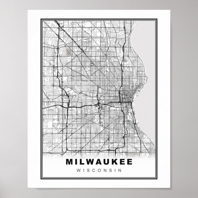 Milwaukee Karta Poster (Framsidan)