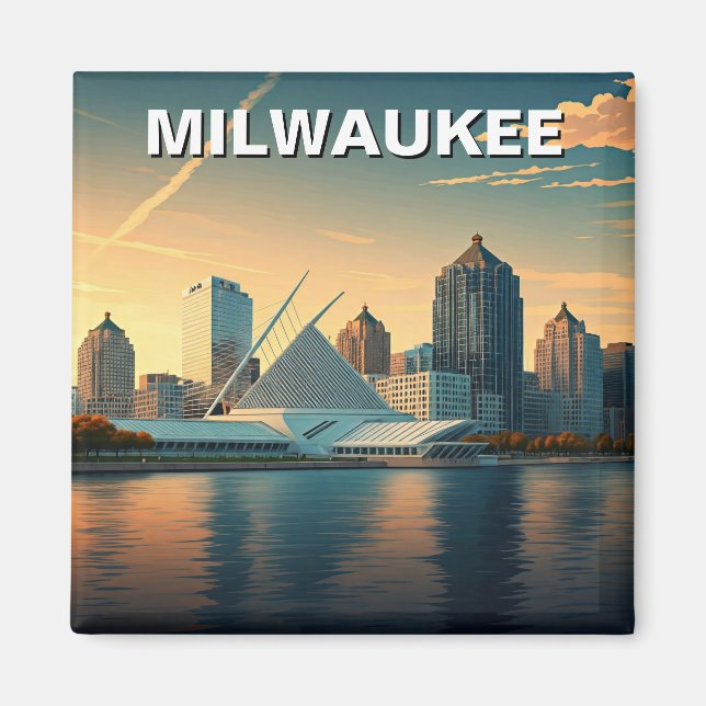 Milwaukee Museum of Art Travel Magnet (Framsidan)