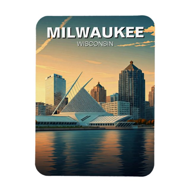 Milwaukee Museum of Art Travel Magnet (Vertikal)
