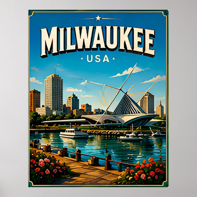 Milwaukee Museum Strandpromenad Poster (Framsidan)