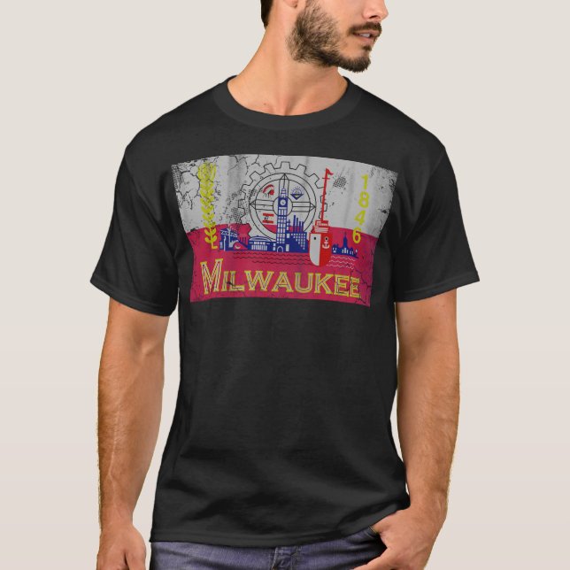Milwaukee Polish Heritage Flag T Shirt (Framsida)