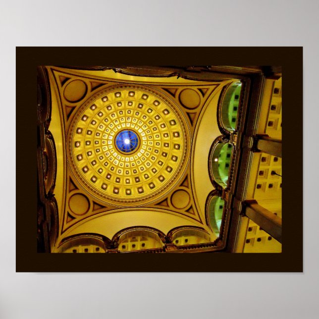 Milwaukee Public Bibliotek Ceiling Dome Poster (Framsidan)