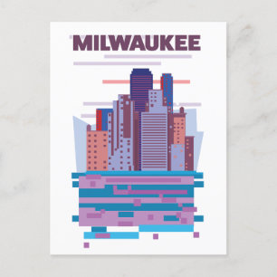 Milwaukee Resa affisch Meddelande Vykort
