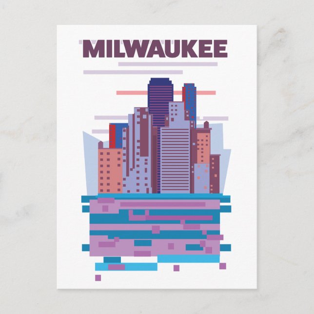 Milwaukee Resa affisch Meddelande Vykort (Framsida)