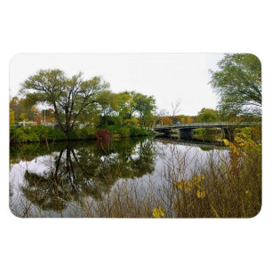 Milwaukee River, Väster Bend, Wisconsin Magnet