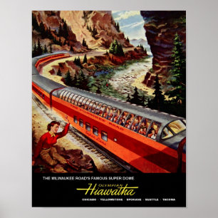 Milwaukee Road, affisch för järnvägsresor.