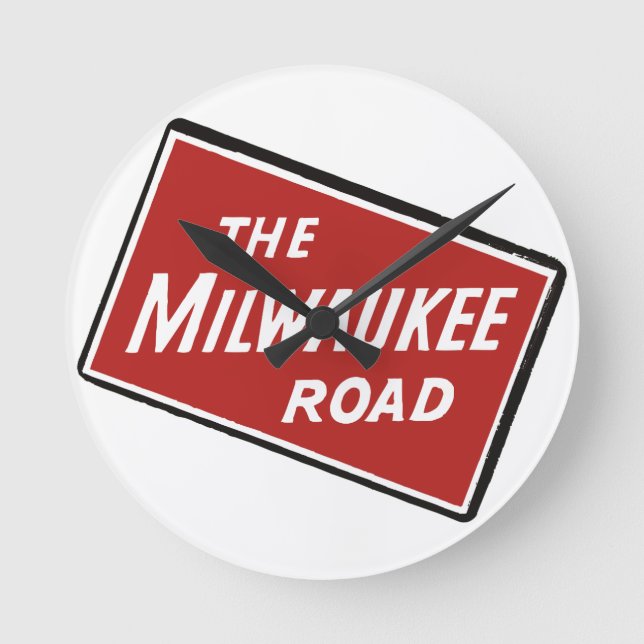 Milwaukee Road Järnvägssigne 2 Rund Klocka (Framsida)