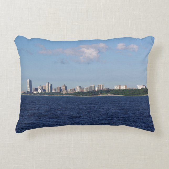Milwaukee skyline accentkudde prydnadskudde (Framsidan)