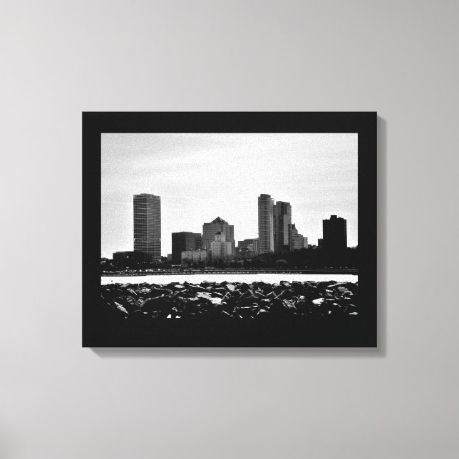 Milwaukee Skyline Canvastryck (Framsida)