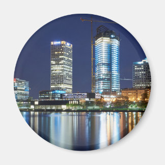 Milwaukee Skyline i natt Magnet