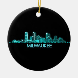 Milwaukee Skyline Julgransprydnad Keramik