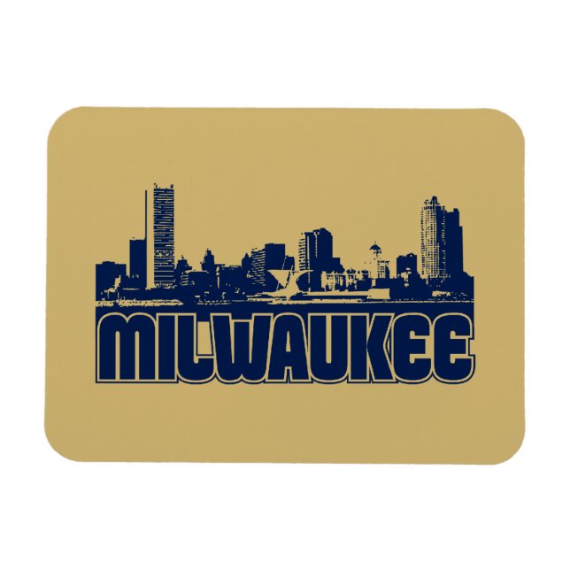 Milwaukee Skyline Magnet (Horisontell)