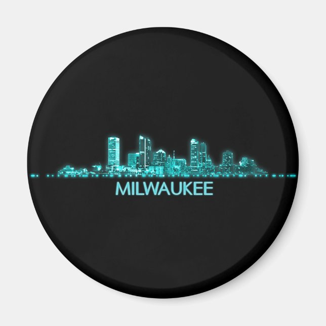 Milwaukee Skyline Magnet (Framsidan)