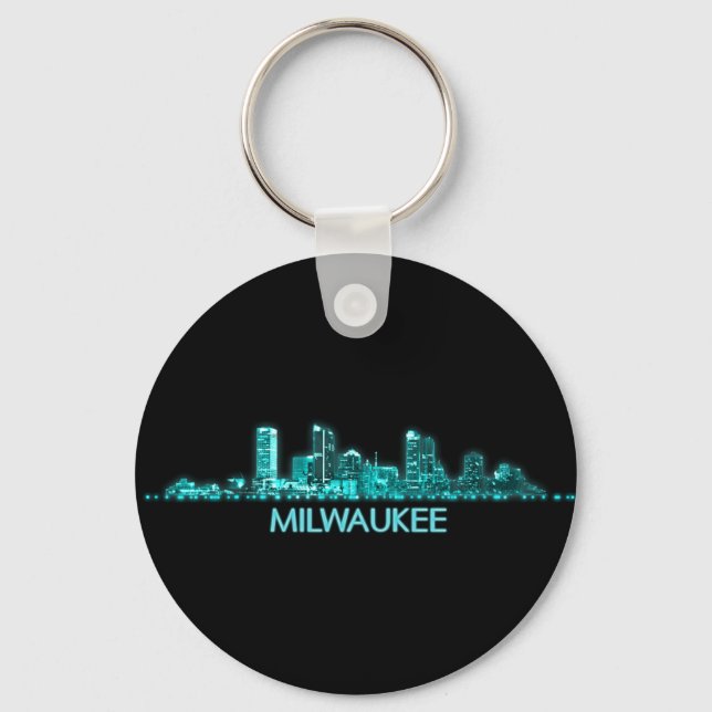 Milwaukee Skyline Nyckelring (Framsida)