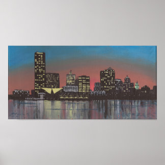 Milwaukee Skyline Painting Print Poster