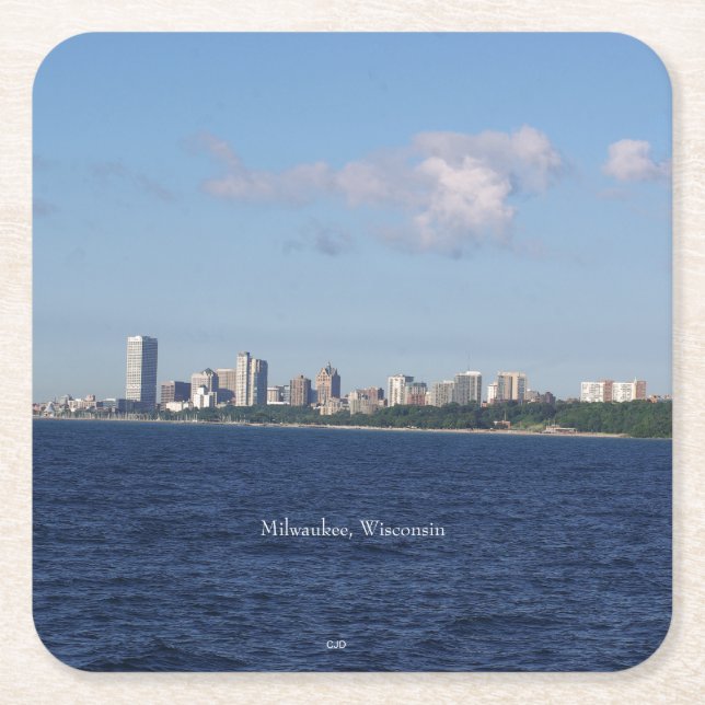 Milwaukee Skyline papper underlägg Kvadrat (Framsidan)