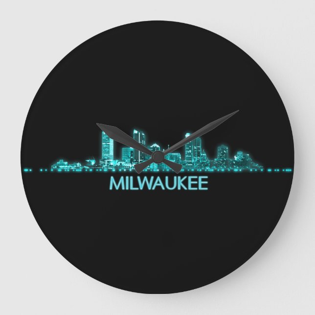 Milwaukee Skyline Stor Klocka (Framsida)