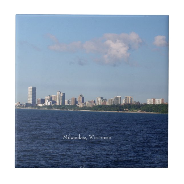 Milwaukee Skyline tile Kakelplatta (Framsidan)