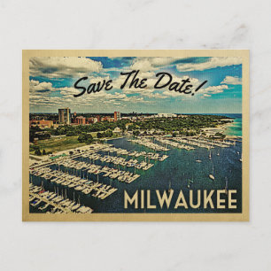 Milwaukee Spara Datum Vintage Wisconsin vykort