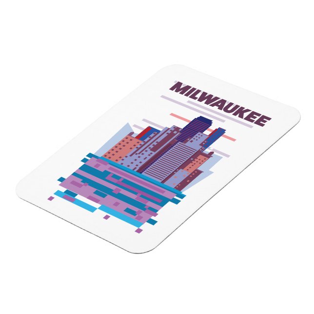 Milwaukee Travel-affisch Magnet (Vänstra Sidan)