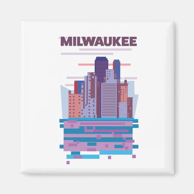 Milwaukee Travel-affisch Magnet (Framsidan)