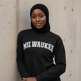 MILWAUKEE Universitetstilvant Tröja Amerika Colleg Lång Ärmad Tröja