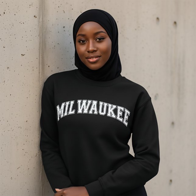 MILWAUKEE Universitetstilvant Tröja Amerika Colleg Lång Ärmad Tröja (Skapare uppladdad)