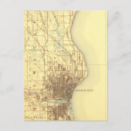 Milwaukee Vintage Karta Vykort