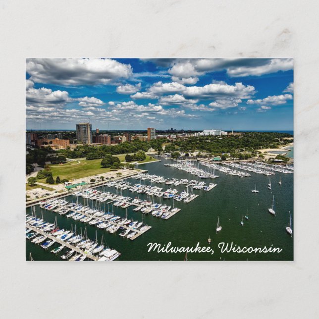 Milwaukee, vykort för Wisconsin (Framsida)