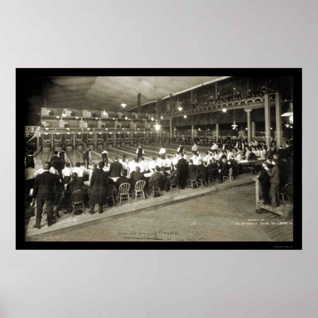 Milwaukee, WI Bowling 2 Foto 1905 Poster (Framsidan)
