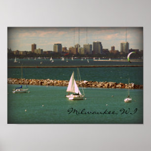 Milwaukee WI-horisont Poster