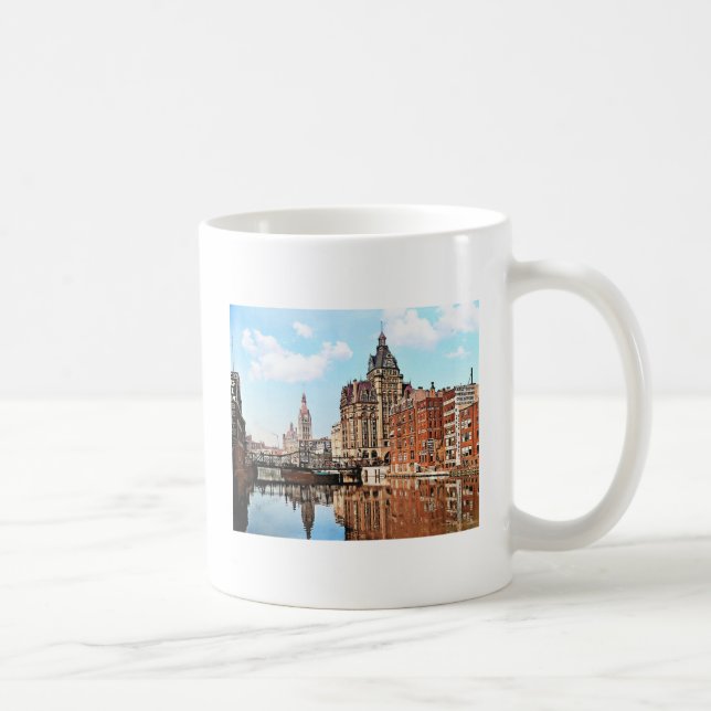 Milwaukee WI - River from Sycamore St, Milwaukee Kaffemugg (Höger)