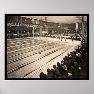 Milwaukee WI som bowlar I-fotoet 1905 Poster