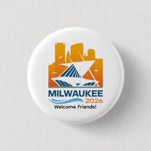 Milwaukee Wisconsin 2026 Internationell konvent  Knapp (Framsida)